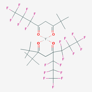 molecular formula C30H30F21O6Y B097612 6,6,7,7,8,8,8-Heptafluoro-2,2-dimethyloctane-3,5-dione;yttrium CAS No. 19186-73-3