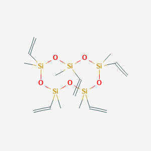 molecular formula C15H30O5Si5 B097628 Cyclopentasiloxane, 2,4,6,8,10-pentaethenyl-2,4,6,8,10-pentamethyl- CAS No. 17704-22-2