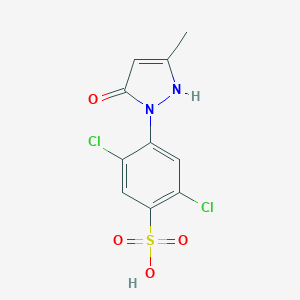 molecular formula C10H8Cl2N2O4S B009765 2,5-dichloro-4-(5-methyl-3-oxo-1H-pyrazol-2-yl)benzenesulfonic acid CAS No. 108469-42-7