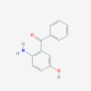 molecular formula C13H11NO2 B097654 (2-Amino-5-hydroxyphenyl)(phenyl)methanone CAS No. 17562-32-2