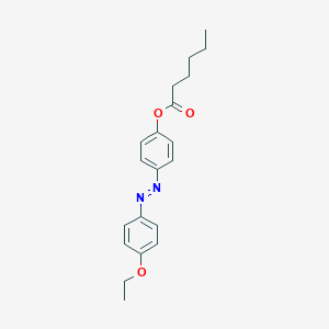 molecular formula C20H24N2O3 B097669 Hexanoic acid, 4-((4-ethoxyphenyl)azo)phenyl ester CAS No. 16494-25-0