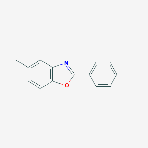 molecular formula C15H13NO B097673 Benzoxazole, 5-methyl-2-(4-methylphenyl)- CAS No. 16155-94-5