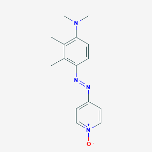 molecular formula C15H18N4O B097674 Benzenamine, N,N,2,3-tetramethyl-4-(4-pyridinylazo)-, N-oxide CAS No. 19456-73-6