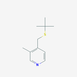 molecular formula C11H17NS B097680 Pyridine, 4-[(tert-butylthio)methyl]-3-methyl- CAS No. 18794-53-1