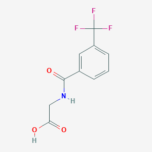 molecular formula C10H8F3NO3 B097685 2-(3-(三氟甲基)苯甲酰胺)乙酸 CAS No. 17794-48-8