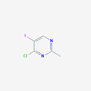 molecular formula C5H4ClIN2 B009769 4-Chloro-5-iodo-2-methylpyrimidine CAS No. 111079-17-5