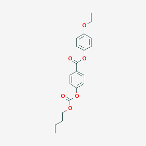 molecular formula C20H22O6 B097696 4-Ethoxyphenyl 4-((butoxycarbonyl)oxy)benzoate CAS No. 16494-24-9