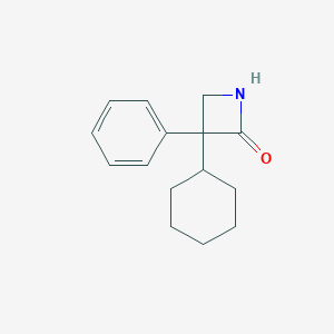 molecular formula C15H19NO B097710 3-Cyclohexyl-3-phenylazetidin-2-one CAS No. 17719-29-8