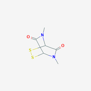 molecular formula C6H8N2O2S2 B097716 2,3-Dithia-5,7-diazabicyclo(2.2.2)octane-6,8-dione, 5,7-dimethyl- CAS No. 19552-96-6
