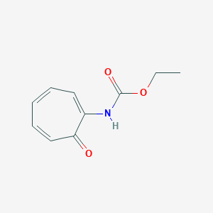 molecular formula C10H11NO3 B097717 1,3,5-Cycloheptatriene-1-carbamic acid, 7-oxo-, ethyl ester CAS No. 18188-87-9