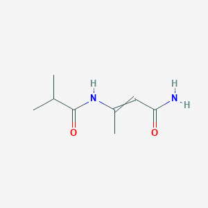 molecular formula C8H14N2O2 B097718 3-[(2-Methyl-1-oxopropyl)amino]-2-butenamide CAS No. 15846-26-1