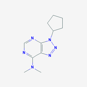 molecular formula C11H16N6 B097719 3-cyclopentyl-N,N-dimethyltriazolo[4,5-d]pyrimidin-7-amine CAS No. 17050-86-1