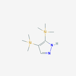 molecular formula C9H20N2Si2 B097727 1H-Pyrazole, 3,4-bis(trimethylsilyl)- CAS No. 16037-45-9