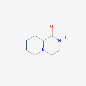 molecular formula C8H14N2O B097729 Hexahydro-2H-pyrido(1,2-a)pyrazin-1(6H)-one CAS No. 15932-71-5