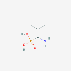 molecular formula C4H12NO3P B097755 (1-amino-2-methylpropyl)phosphonic acid CAS No. 18108-24-2