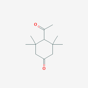 molecular formula C12H20O2 B097769 4-Acetyl-3,3,5,5-tetramethylcyclohexan-1-one CAS No. 16556-46-0