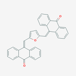molecular formula C34H20O3 B097772 10-[[5-[(10-Oxoanthracen-9-ylidene)methyl]furan-2-yl]methylidene]anthracen-9-one CAS No. 19352-17-1