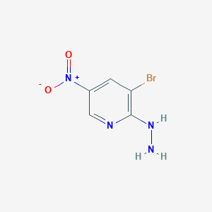 molecular formula C5H5BrN4O2 B097778 3-Bromo-2-hydrazinyl-5-nitropyridine CAS No. 15862-38-1