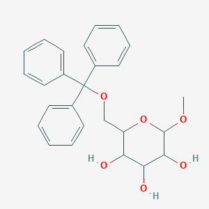 molecular formula C26H28O6 B097809 2-Methoxy-6-(trityloxymethyl)oxane-3,4,5-triol CAS No. 18311-26-7