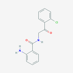 molecular formula C15H13ClN2O2 B097812 2-Amino-N-[2-(2-chlorophenyl)-2-oxoethyl]benzamide CAS No. 16442-80-1