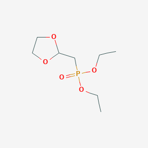 molecular formula C8H17O5P B097815 Diethyl ((1,3-dioxolan-2-yl)methyl)phosphonate CAS No. 17053-09-7