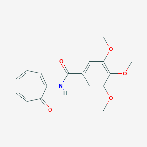 molecular formula C17H17NO5 B097822 Benzamide, N-(7-oxo-1,3,5-cycloheptatrien-1-yl)-3,4,5-trimethoxy- CAS No. 18188-88-0