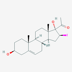 molecular formula C21H31IO3 B097828 1-[(3S,8R,9S,10R,13S,14S,16S,17R)-3,17-dihydroxy-16-iodo-10,13-dimethyl-1,2,3,4,7,8,9,11,12,14,15,16-dodecahydrocyclopenta[a]phenanthren-17-yl]ethanone CAS No. 17975-91-6