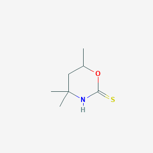 molecular formula C7H13NOS B097829 4,4,6-Trimethyl-1,3-oxazinane-2-thione CAS No. 17374-19-5