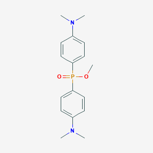 molecular formula C17H23N2O2P B097844 Phosphinic acid, bis[p-(dimethylamino)phenyl]-, methyl ester CAS No. 18593-23-2