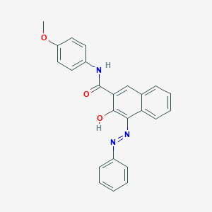 molecular formula C24H19N3O3 B097856 2-Naphthalenecarboxamide, 3-hydroxy-N-(4-methoxyphenyl)-4-(phenylazo)- CAS No. 17947-32-9