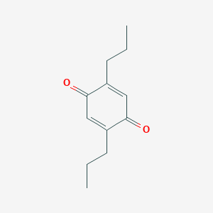 molecular formula C12H16O2 B097860 2,5-Dipropylcyclohexa-2,5-diene-1,4-dione CAS No. 16162-61-1