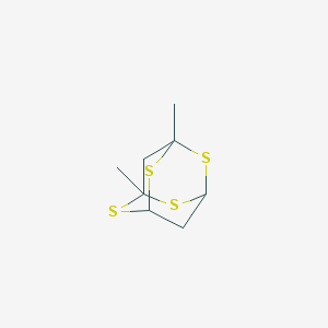 molecular formula C8H12S4 B097873 1,5-Dimethyl-2,4,6,8-tetrathiaadamantane CAS No. 17749-57-4
