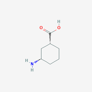 molecular formula C7H13NO2 B097884 cis-3-Aminocyclohexanecarboxylic acid CAS No. 16636-51-4
