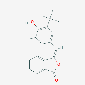 molecular formula C20H20O3 B097900 (3E)-3-[(3-tert-butyl-4-hydroxy-5-methylphenyl)methylidene]-2-benzofuran-1-one CAS No. 69574-12-5