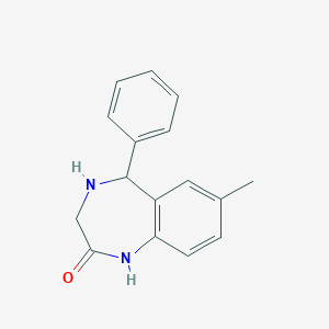 molecular formula C16H16N2O B097952 7-methyl-5-phenyl-1,3,4,5-tetrahydro-2H-benzo[e][1,4]diazepin-2-one CAS No. 17972-75-7