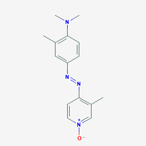 molecular formula C15H18N4O B097962 4-[[4-(Dimethylamino)-m-tolyl]azo]-3-methylpyridine 1-oxide CAS No. 19456-74-7
