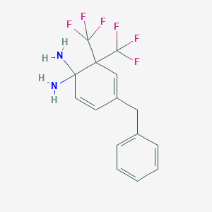 molecular formula C15H14F6N2 B097976 4-Benzyl-6,6-bis(trifluoromethyl)cyclohexa-2,4-diene-1,1-diamine CAS No. 15403-97-1
