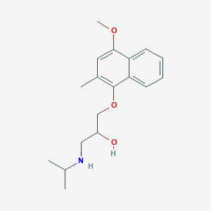molecular formula C18H25NO3 B097977 1-(Isopropylamino)-3-[(4-methoxy-2-methyl-1-naphthyl)oxy]-2-propanol CAS No. 19314-96-6