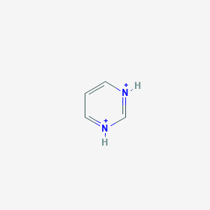 molecular formula C4H6N2+2 B097978 Pyrimidine-1,3-diium CAS No. 17009-95-9