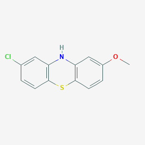 molecular formula C13H10ClNOS B097983 2-Chloro-8-methoxy-10H-phenothiazine CAS No. 17800-09-8