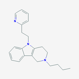 1H-Pyrido(4,3-b)indole, 2,3,4,5-tetrahydro-2-butyl-5-(2-(2-pyridyl)ethyl)-