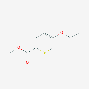 molecular formula C9H14O3S B009801 methyl 5-ethoxy-3,6-dihydro-2H-thiopyran-2-carboxylate CAS No. 100946-75-6