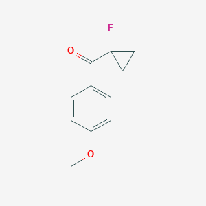 molecular formula C11H11FO2 B009803 (1-Fluorocyclopropyl)(4-methoxyphenyl)methanone CAS No. 103543-85-7
