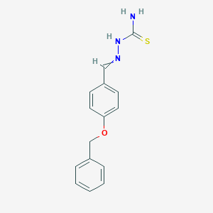 molecular formula C15H15N3OS B009805 [(4-Phenylmethoxyphenyl)methylideneamino]thiourea CAS No. 101091-29-6