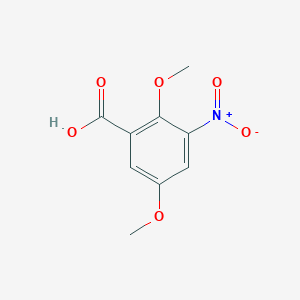 molecular formula C9H9NO6 B098076 2,5-Dimethoxy-3-nitrobenzoic acid CAS No. 17894-26-7