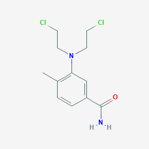 molecular formula C12H16Cl2N2O B009809 3-[Bis(2-chloroethyl)amino]-4-methylbenzamide CAS No. 19768-73-1