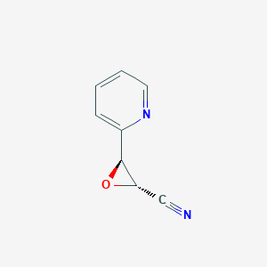 molecular formula C8H6N2O B009811 (2S,3S)-3-Pyridin-2-yloxirane-2-carbonitrile CAS No. 110038-41-0