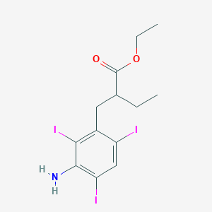 molecular formula C13H16I3NO2 B009814 Ethyl iopanoate CAS No. 100850-30-4