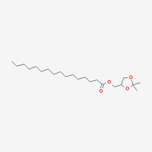 molecular formula C22H42O4 B098174 Hexadecanoic acid, (2,2-dimethyl-1,3-dioxolan-4-yl)methyl ester CAS No. 18418-21-8