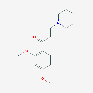 molecular formula C16H23NO3 B098203 Propiophenone, 2',4'-dimethoxy-3-piperidino- CAS No. 18703-85-0